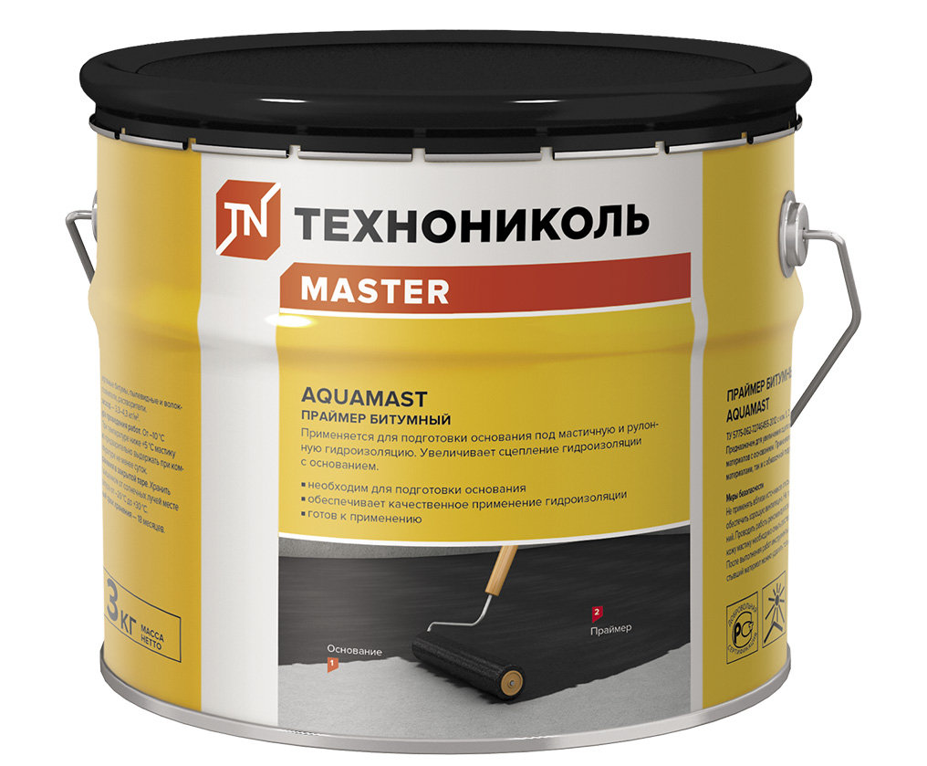 Праймер битумный AquaMast 18л (36шт/пал) - фото в Миди Лтд Изображение товара Праймер битумный AquaMast 18л (36шт/пал) в Миди Лтд