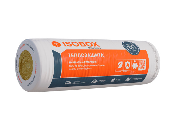 Плита минеральная ИЗОБОКС 44R Теплозащита 8200х1220х50мм(20м2/1м3)(2шт/уп,30шт/пал) 11кг/м3 - фото в Миди Лтд Изображение товара Плита минеральная ИЗОБОКС 44R Теплозащита 8200х1220х50мм(20м2/1м3)(2шт/уп,30шт/пал) 11кг/м3 в Миди Лтд