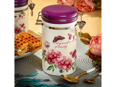 Банка для сыпучих продуктов доломит 0,75л с крышкой Daniks Флорентини (18шт/уп) - фото в Миди Лтд Изображение товара Банка для сыпучих продуктов доломит 0,75л с крышкой Daniks Флорентини (18шт/уп) в Миди Лтд