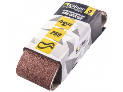 Лента шлифовальная 533*75 мм Р60 Kolner KSB 533/60 (5шт /п) - фото в Миди Лтд Изображение товара Лента шлифовальная 533*75 мм Р60 Kolner KSB 533/60 (5шт /п) в Миди Лтд