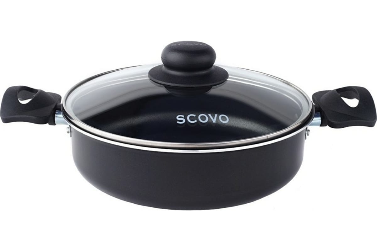 Жаровня Scovo Consul 24см ст. крышка антипригарное покрытие (5шт/уп) - фото в Миди Лтд Изображение товара Жаровня Scovo Consul 24см ст. крышка антипригарное покрытие (5шт/уп) в Миди Лтд