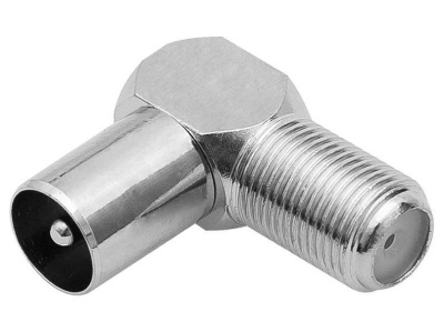 Изображение товара Переход гнездо F-штекерTV угловой в Миди Лтд