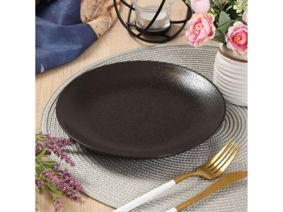 Изображение товара Блюдо керамика круглое черное 20см Daniks Крафт (48шт/уп) Х в Миди Лтд