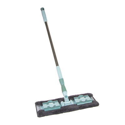 Изображение товара Швабра с насадкой из микрофибры, ручка телескоп. черенок сталь 66-110см механизм-бабочка VETTA  в Миди Лтд