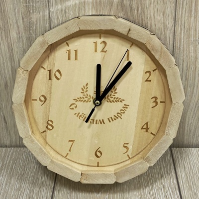 Часы с гравировкой (липа) "Бочка"D-300 Люкс - фото в Миди Лтд Изображение товара Часы с гравировкой (липа) "Бочка"D-300 Люкс в Миди Лтд