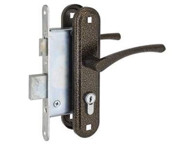 Замок врезной 3B4-3.07C Россия бронза с ручкой Стандарт (20шт/уп) - фото в Миди Лтд Изображение товара Замок врезной 3B4-3.07C Россия бронза с ручкой Стандарт (20шт/уп) в Миди Лтд