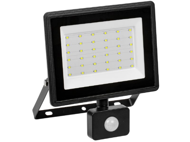 Прожектор светодиодный 50Вт ИЭК с датчиком движения СДО 06-50Д LED 6500К IP54 черный - фото в Миди Лтд Изображение товара Прожектор светодиодный 50Вт ИЭК с датчиком движения СДО 06-50Д LED 6500К IP54 черный в Миди Лтд