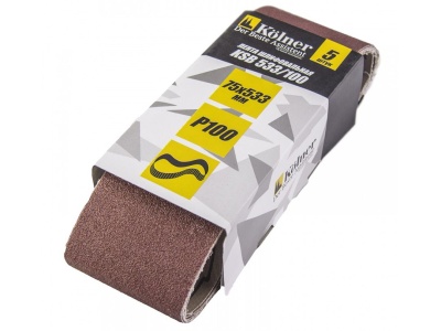 Лента шлифовальная 533*75 мм Р100 Kolner KSB 533/100  (5шт /п) - фото в Миди Лтд Изображение товара Лента шлифовальная 533*75 мм Р100 Kolner KSB 533/100  (5шт /п) в Миди Лтд