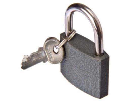 Замок навесной 38мм FALCO серый металл - фото в Миди Лтд Изображение товара Замок навесной 38мм FALCO серый металл в Миди Лтд