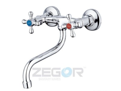 Смеситель для кухни настенный DMX12-A ZEGOR - фото в Миди Лтд Изображение товара Смеситель для кухни настенный DMX12-A ZEGOR в Миди Лтд