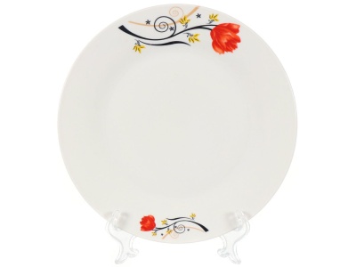 Изображение товара Тарелка обеденная керамика круглая 23см Daniks Красный Тюльпан (48шт/уп) Х в Миди Лтд