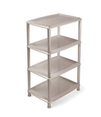 Этажерка универсальная ДЖЕТТА 4 полки коричнево-серая (4шт/уп) - фото в Миди Лтд Изображение товара Этажерка универсальная ДЖЕТТА 4 полки коричнево-серая (4шт/уп) в Миди Лтд