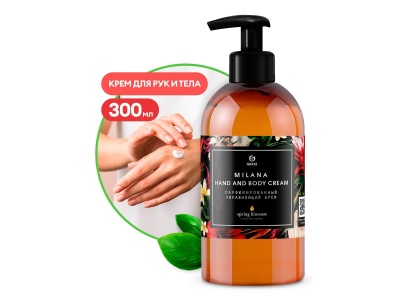 Парфюмированный увлажняющий крем Milana Hand and Body Cream Spring Blossom 300мл (6шт/уп) - фото в Миди Лтд Изображение товара Парфюмированный увлажняющий крем Milana Hand and Body Cream Spring Blossom 300мл (6шт/уп) в Миди Лтд