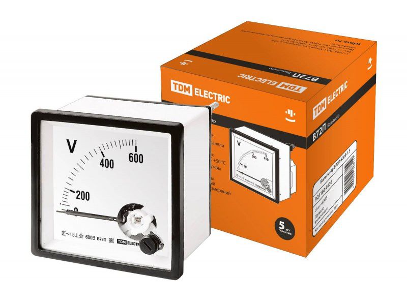 Вольтметр В72П 600В 1,5 TDM - фото в Миди Лтд Изображение товара Вольтметр В72П 600В 1,5 TDM в Миди Лтд
