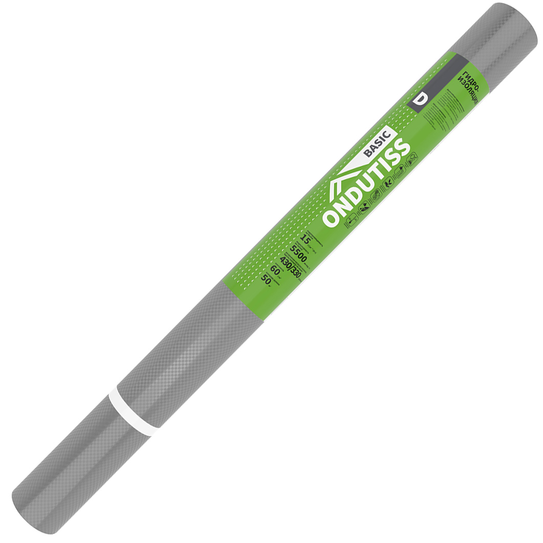 Изображение товара Гидроизоляционная строительная плёнка Ондутис Basic D (рул1,5м*33,33м.п-50кв.м) в Миди Лтд