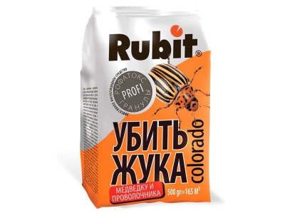 Средство РУБИТ РОФАТОКС гранулы от колорадского жука 0,5кг (20шт/уп) - фото в Миди Лтд Изображение товара Средство РУБИТ РОФАТОКС гранулы от колорадского жука 0,5кг (20шт/уп) в Миди Лтд