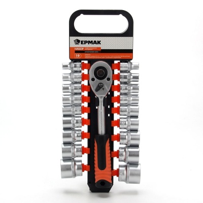 Набор торцевых головок ЕРМАК 19 предметов, 1/2" головки и трещотка (10шт/кор) - фото в Миди Лтд Изображение товара Набор торцевых головок ЕРМАК 19 предметов, 1/2" головки и трещотка (10шт/кор) в Миди Лтд