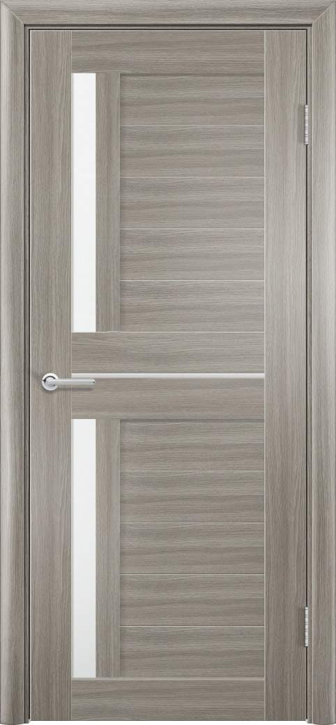 Полотно дверное ПО экошпон модель-27 дуб дымчатый стекло матовое белое 700 - фото в Миди Лтд Изображение товара Полотно дверное ПО экошпон модель-27 дуб дымчатый стекло матовое белое 700 в Миди Лтд