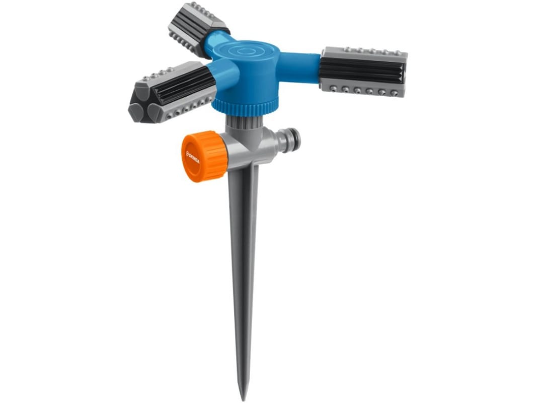 Распылитель круговой GRINDA RR-P 3 сопла на пике полив 75м2 пластик  - фото в Миди Лтд Изображение товара Распылитель круговой GRINDA RR-P 3 сопла на пике полив 75м2 пластик  в Миди Лтд