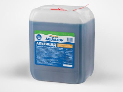 Альгицид АКВАЛЕОН пролонгированного действия непенящийся жидкое 5кг (64шт/пал) - фото в Миди Лтд Изображение товара Альгицид АКВАЛЕОН пролонгированного действия непенящийся жидкое 5кг (64шт/пал) в Миди Лтд