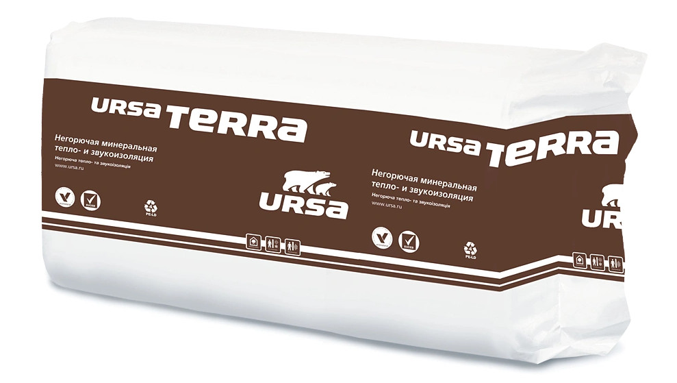 Изображение товара УРСА TERRA Шумозащита 37PN 24-1200-610-50 (17,568кв.м/0,87840куб.м)(уп-20шт/пал-24шт)(15-18кг/м3)НК в Миди Лтд