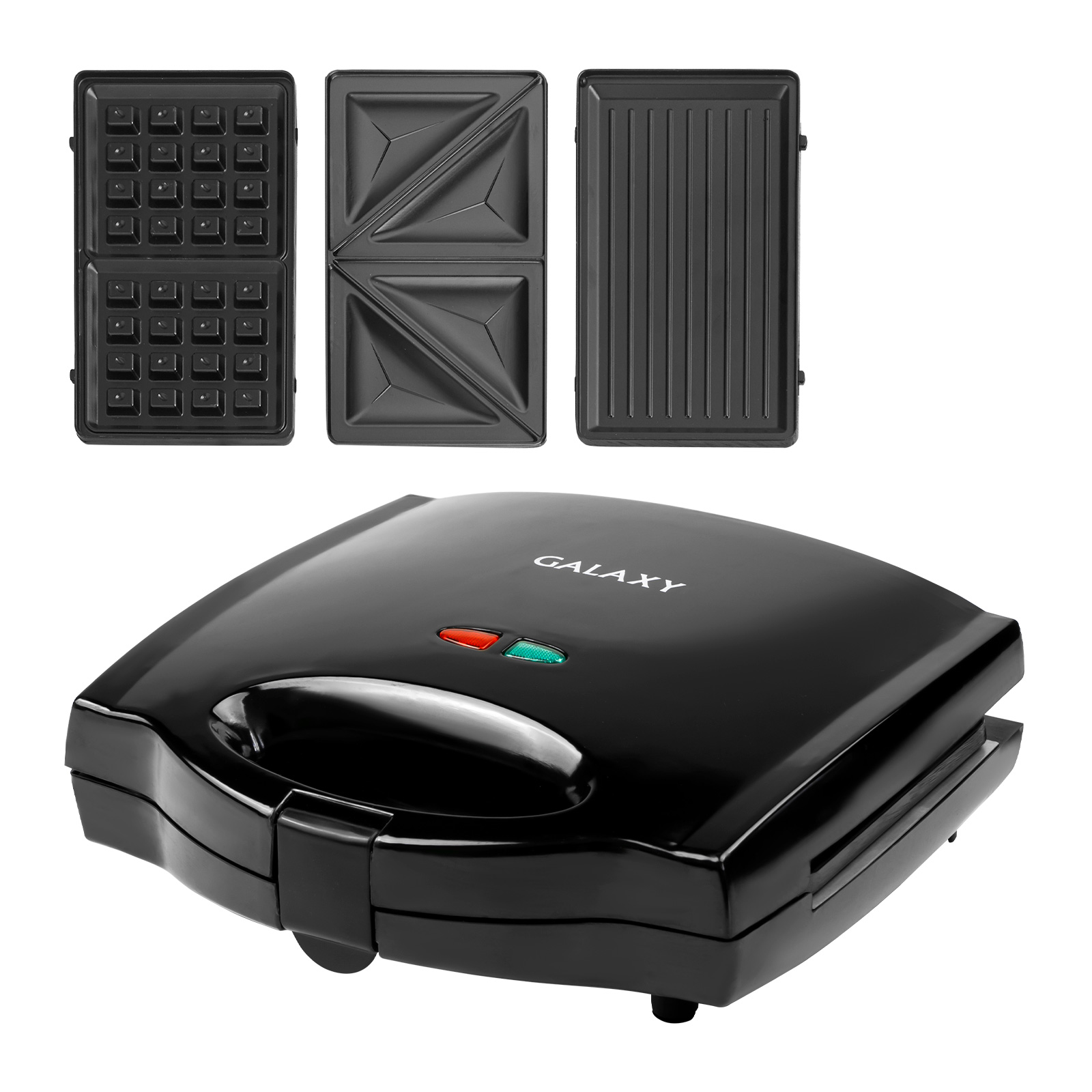 Сэндвич-тостер электрический GALAXY GL 2959 800Вт 3 формы антипригарное покрытие Х - фото в Миди Лтд Изображение товара Сэндвич-тостер электрический GALAXY GL 2959 800Вт 3 формы антипригарное покрытие Х в Миди Лтд