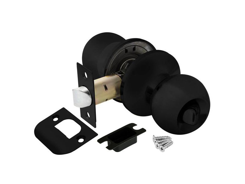 Замок шар Черный с фиксатором 6082 BL-B - фото в Миди Лтд Изображение товара Замок шар Черный с фиксатором 6082 BL-B в Миди Лтд