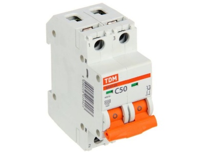 Автоматический выключатель ВА47-29 2Р 50А 4,5кА х-ка С TDM - фото в Миди Лтд Изображение товара Автоматический выключатель ВА47-29 2Р 50А 4,5кА х-ка С TDM в Миди Лтд