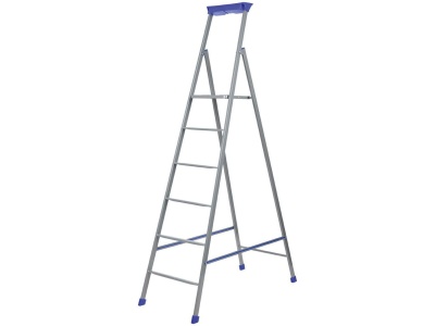 Стремянка металлическая NIKA 6 ступеней высота до рабочей площ 129см 7,6кг - фото в Миди Лтд Изображение товара Стремянка металлическая NIKA 6 ступеней высота до рабочей площ 129см 7,6кг в Миди Лтд