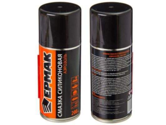Смазка силиконовая аэрозоль 200мл ЕРМАК (12шт/кор) - фото в Миди Лтд Изображение товара Смазка силиконовая аэрозоль 200мл ЕРМАК (12шт/кор) в Миди Лтд