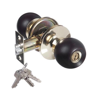 Замок шар Темное дерево/золото с ключом LARS      ХХ - фото в Миди Лтд Изображение товара Замок шар Темное дерево/золото с ключом LARS      ХХ в Миди Лтд