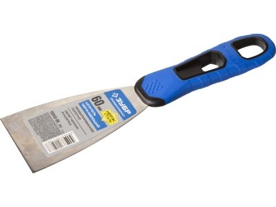 Изображение товара Шпатель ЗУБР Профессионал нерж профилированное полотно 60мм двухкомпонентная ручка Х в Миди Лтд