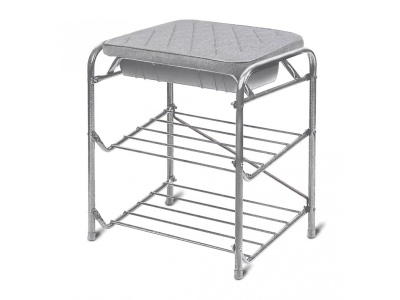 Изображение товара Банкетка для обуви NIKA 2 полки серая в Миди Лтд