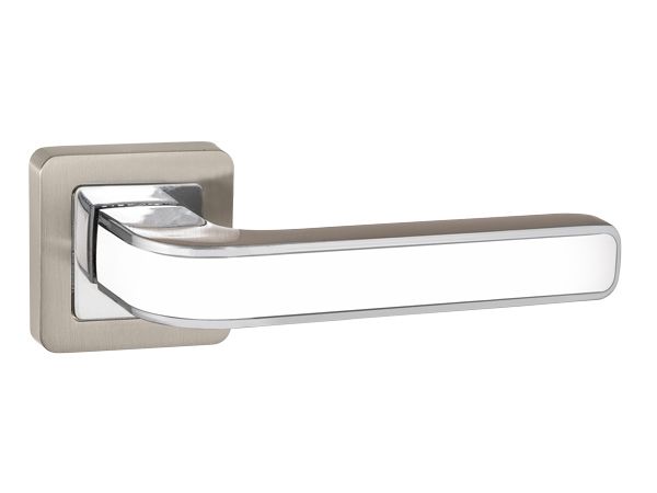 Ручки дверные NOVA QR SN/WH-19 матовый никель/белый - фото в Миди Лтд Изображение товара Ручки дверные NOVA QR SN/WH-19 матовый никель/белый в Миди Лтд