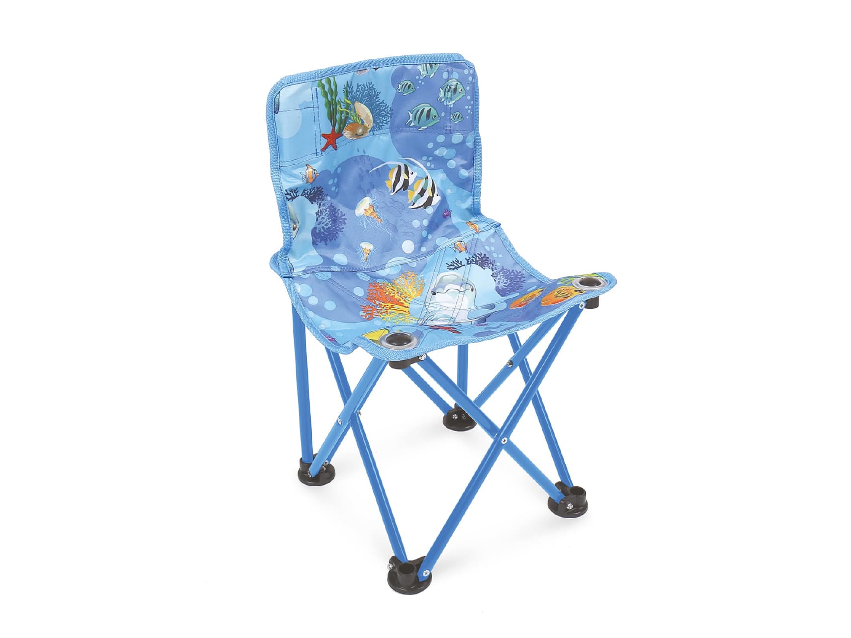 Стул складной походный детский Премиум детский NIKA 290x290x550 с рыбками - фото в Миди Лтд Изображение товара Стул складной походный детский Премиум детский NIKA 290x290x550 с рыбками в Миди Лтд