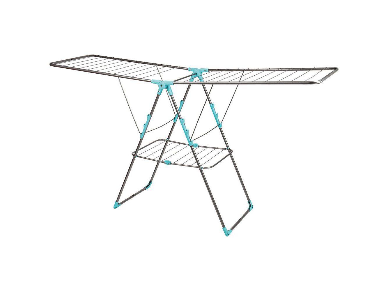 Сушилка для белья напольная NIKA 1815х515х930 21м серебряная - фото в Миди Лтд Изображение товара Сушилка для белья напольная NIKA 1815х515х930 21м серебряная в Миди Лтд