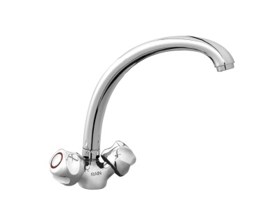 Смеситель для кухни высокий поворотный излив керам кран-буксы 1/2 латунь хром RAIN Кварц    ХХ - фото в Миди Лтд Изображение товара Смеситель для кухни высокий поворотный излив керам кран-буксы 1/2 латунь хром RAIN Кварц    ХХ в Миди Лтд