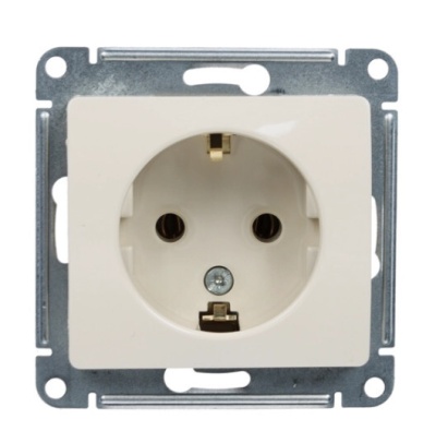 Изображение товара Розетка Schneider Glossa 16А с/з бежевая в Миди Лтд