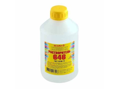 Растворитель 646 0,5л ГОСТ ЯСХИМ (25шт/уп; 1200шт/пал) - фото в Миди Лтд Изображение товара Растворитель 646 0,5л ГОСТ ЯСХИМ (25шт/уп; 1200шт/пал) в Миди Лтд