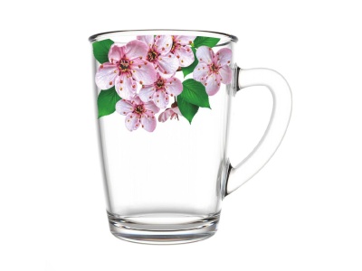 Кружка для чая Сакура 300мл (12шт/уп) - фото в Миди Лтд Изображение товара Кружка для чая Сакура 300мл (12шт/уп) в Миди Лтд