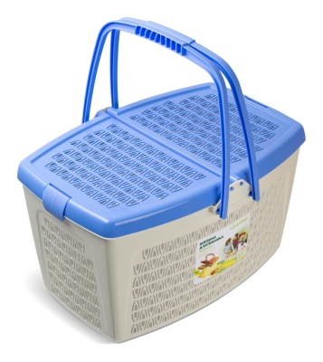 Корзина для пикника КОНТИ с крышкой 23л (6шт/уп) - фото в Миди Лтд Изображение товара Корзина для пикника КОНТИ с крышкой 23л (6шт/уп) в Миди Лтд