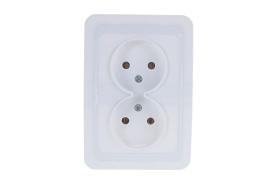 Розетка 2-ая б/з бел Валери СП керамика 16А 220В В0102 (5/10/200) - фото в Миди Лтд Изображение товара Розетка 2-ая б/з бел Валери СП керамика 16А 220В В0102 (5/10/200) в Миди Лтд