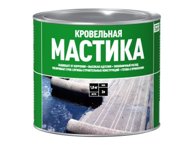 Мастика битумная кровельная 2л/1,8кг (6шт/кор; 240шт/пал) - фото в Миди Лтд Изображение товара Мастика битумная кровельная 2л/1,8кг (6шт/кор; 240шт/пал) в Миди Лтд