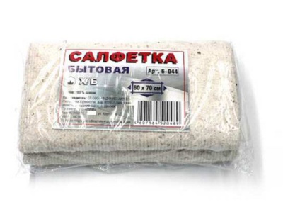 Изображение товара Салфетка х/б RUNIS бытовая для пола 60*70см (32шт/уп) в Миди Лтд