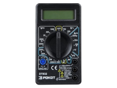 Мультиметр цифровой РОКОТ DT-832 (60шт/кор) - фото в Миди Лтд Изображение товара Мультиметр цифровой РОКОТ DT-832 (60шт/кор) в Миди Лтд