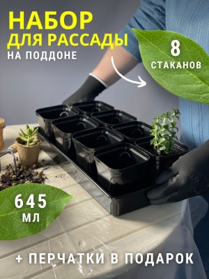 Набор для рассады 8 стаканчиков на поддоне (36шт/уп) - фото в Миди Лтд Изображение товара Набор для рассады 8 стаканчиков на поддоне (36шт/уп) в Миди Лтд