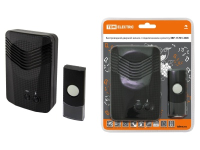 Звонок беспроводной в розетку 36 мелодий кнопка IP44 многокодовый ЗБР-11/М1-36М AC 230V TDM - фото в Миди Лтд Изображение товара Звонок беспроводной в розетку 36 мелодий кнопка IP44 многокодовый ЗБР-11/М1-36М AC 230V TDM в Миди Лтд