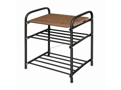 Изображение товара Банкетка для обуви NIKA 2 полки Дуб антик фристайл в Миди Лтд