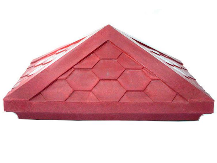 Изображение товара Колпак столба полимерно песчанный красный (385*385мм) в Миди Лтд
