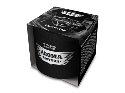 Ароматизатор гелевый Aroma Motors BLACK STAR 0,1л (12шт/уп) - фото в Миди Лтд Изображение товара Ароматизатор гелевый Aroma Motors BLACK STAR 0,1л (12шт/уп) в Миди Лтд